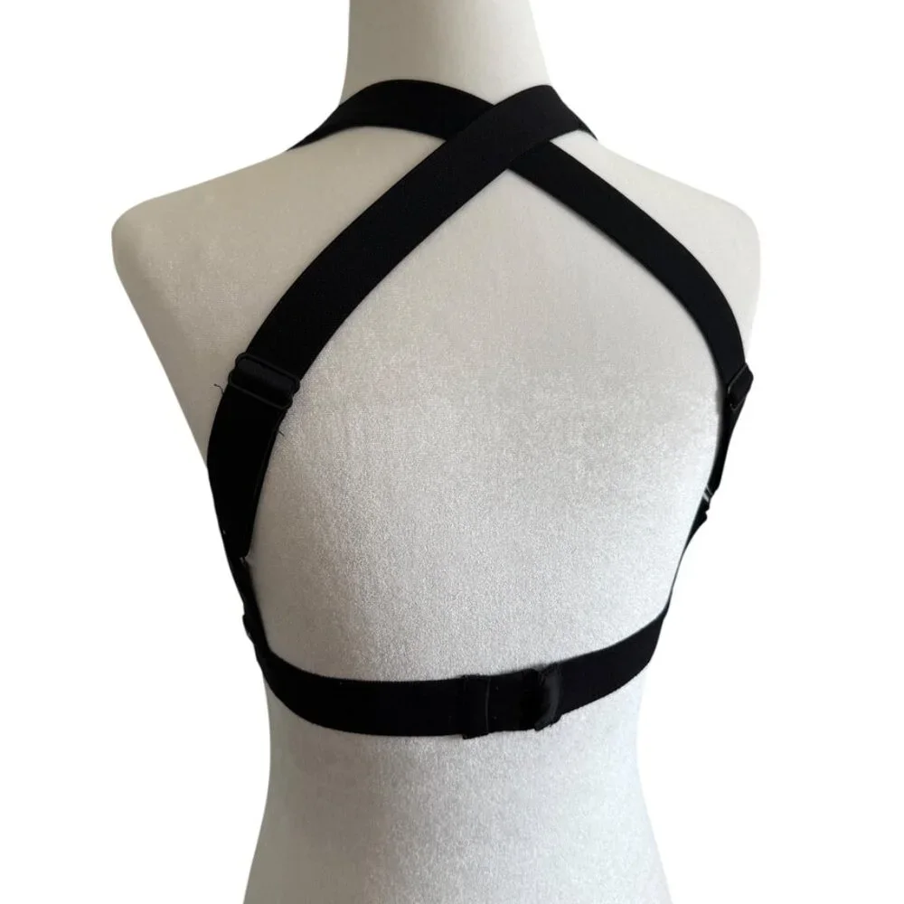 MICHI BRA BLACK M FELINE SPORTS BRA CUTOUT SEXY - Picture 11 of 12